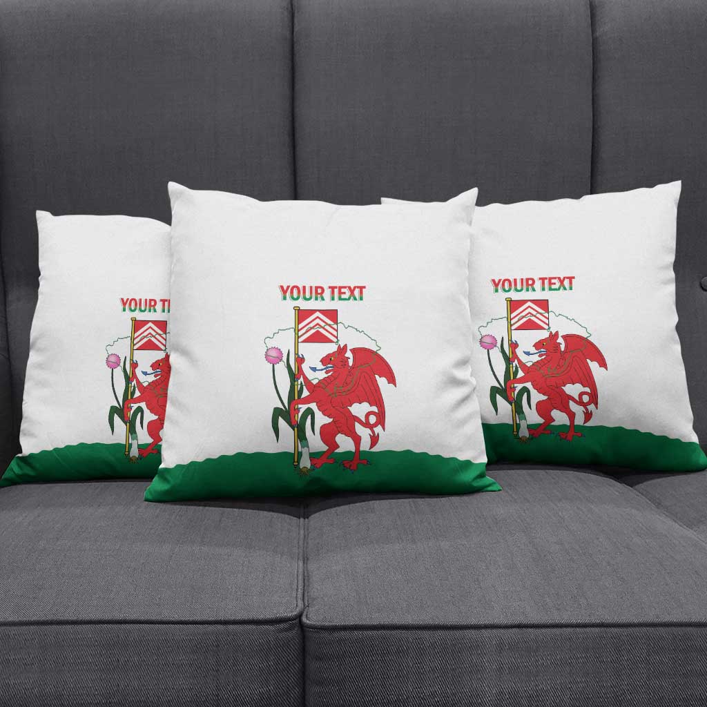 Personalised Wales Cardiff Capital Pillow Cover Welsh Dragon Glamorgan Flag Style - Wonder Print Shop