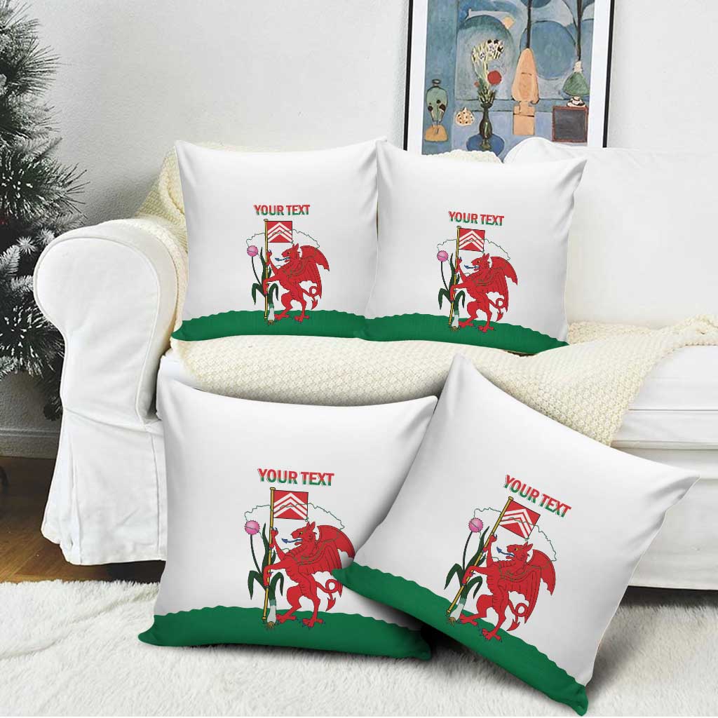 Personalised Wales Cardiff Capital Pillow Cover Welsh Dragon Glamorgan Flag Style - Wonder Print Shop