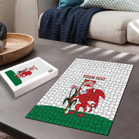 Personalised Wales Cardiff Capital Puzzle Welsh Dragon Glamorgan Flag Style - Wonder Print Shop