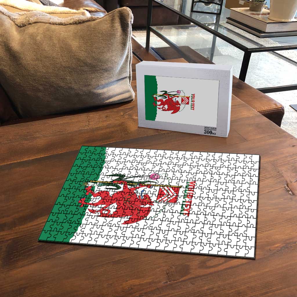 Personalised Wales Cardiff Capital Puzzle Welsh Dragon Glamorgan Flag Style - Wonder Print Shop