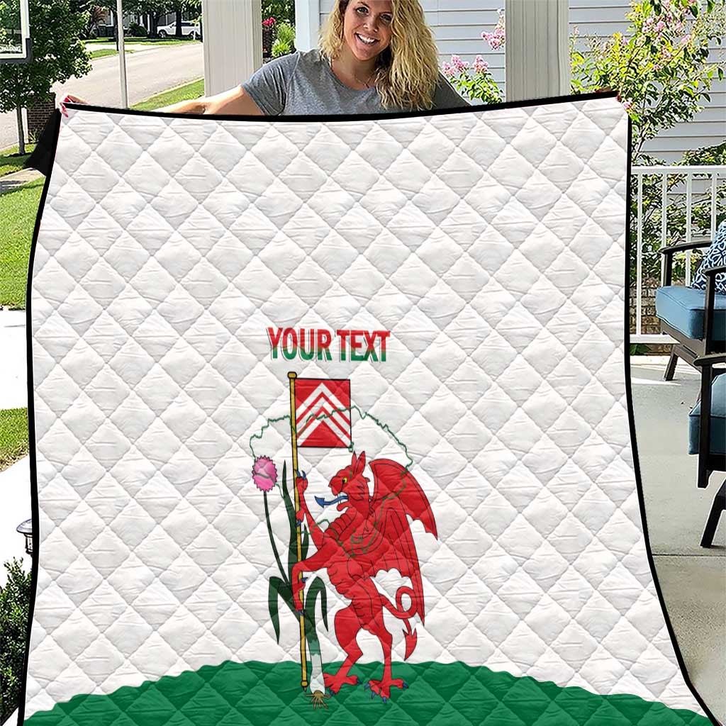 Personalised Wales Cardiff Capital Quilt Welsh Dragon Glamorgan Flag Style - Wonder Print Shop