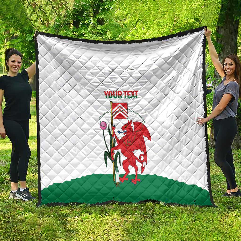 Personalised Wales Cardiff Capital Quilt Welsh Dragon Glamorgan Flag Style - Wonder Print Shop