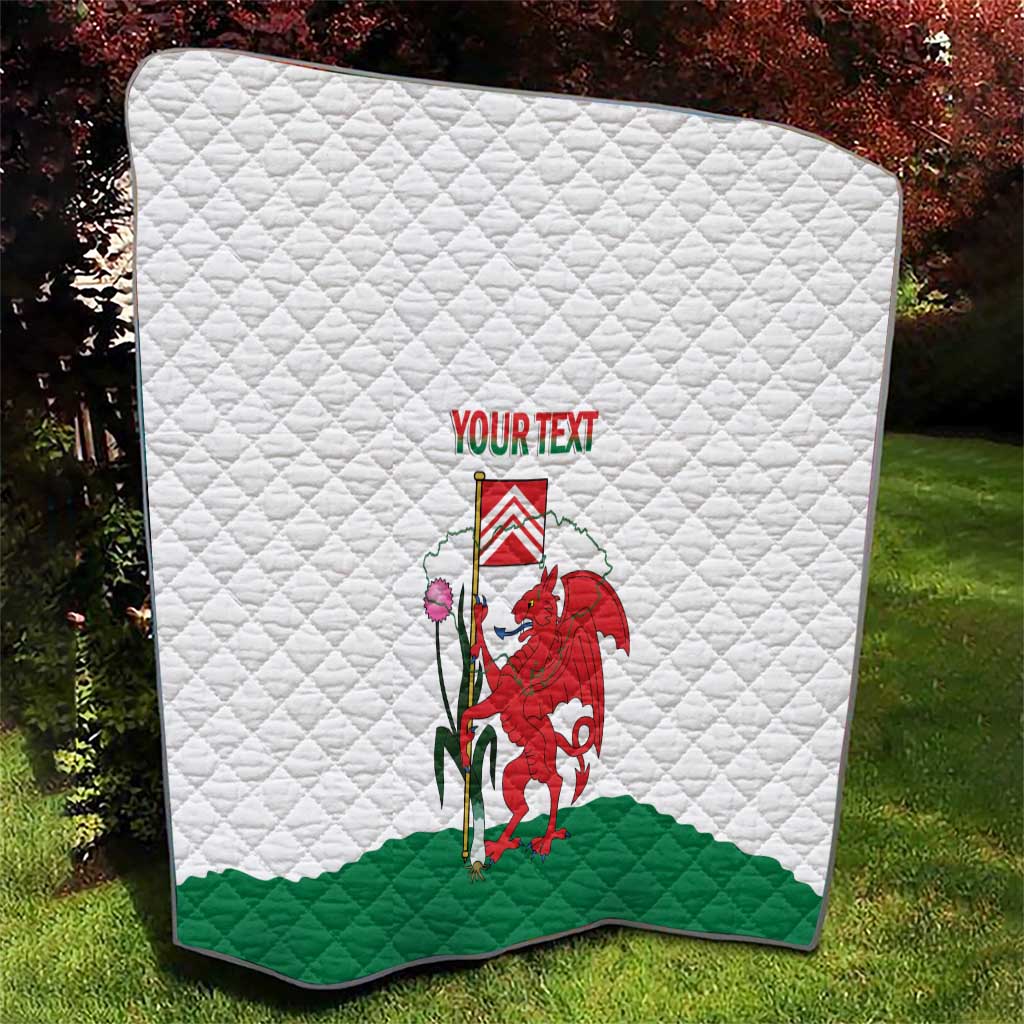 Personalised Wales Cardiff Capital Quilt Welsh Dragon Glamorgan Flag Style - Wonder Print Shop