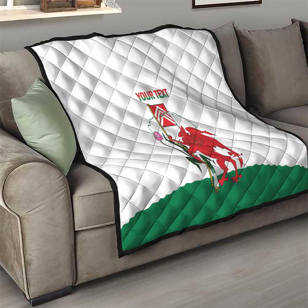 Personalised Wales Cardiff Capital Quilt Welsh Dragon Glamorgan Flag Style - Wonder Print Shop