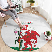 Personalised Wales Cardiff Capital Round Carpet Welsh Dragon Glamorgan Flag Style - Wonder Print Shop