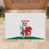 Personalised Wales Cardiff Capital Rubber Doormat Welsh Dragon Glamorgan Flag Style - Wonder Print Shop