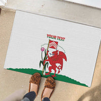 Personalised Wales Cardiff Capital Rubber Doormat Welsh Dragon Glamorgan Flag Style - Wonder Print Shop