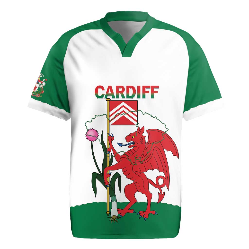 Personalised Wales Cardiff Capital Rugby Jersey Welsh Dragon Glamorgan Flag Style - Wonder Print Shop