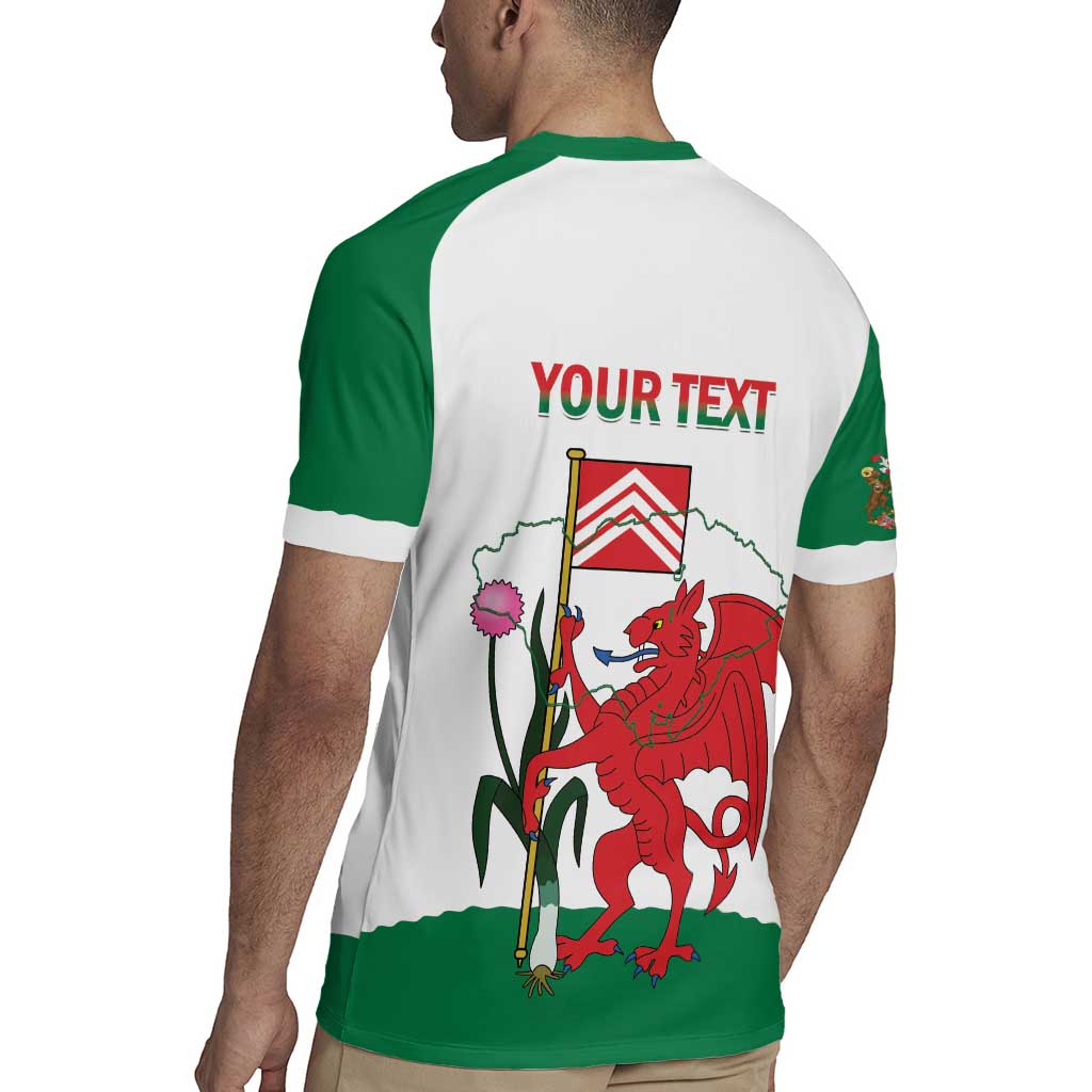 Personalised Wales Cardiff Capital Rugby Jersey Welsh Dragon Glamorgan Flag Style - Wonder Print Shop