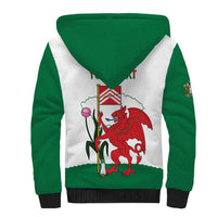 Personalised Wales Cardiff Capital Sherpa Hoodie Welsh Dragon Glamorgan Flag Style - Wonder Print Shop