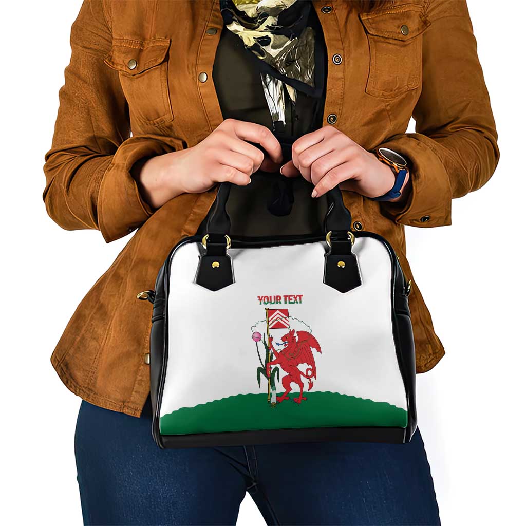 Personalised Wales Cardiff Capital Shoulder Handbag Welsh Dragon Glamorgan Flag Style - Wonder Print Shop