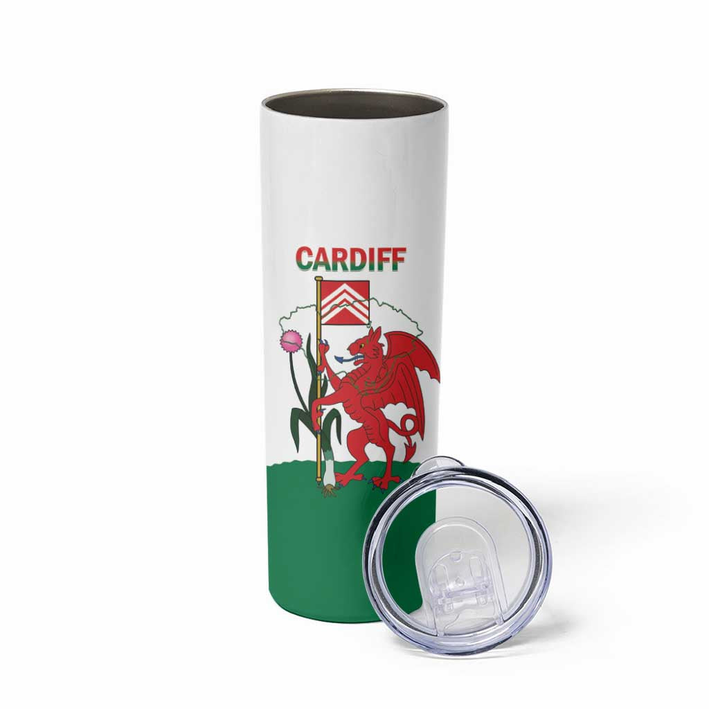 Personalised Wales Cardiff Capital Skinny Tumbler Welsh Dragon Glamorgan Flag Style - Wonder Print Shop