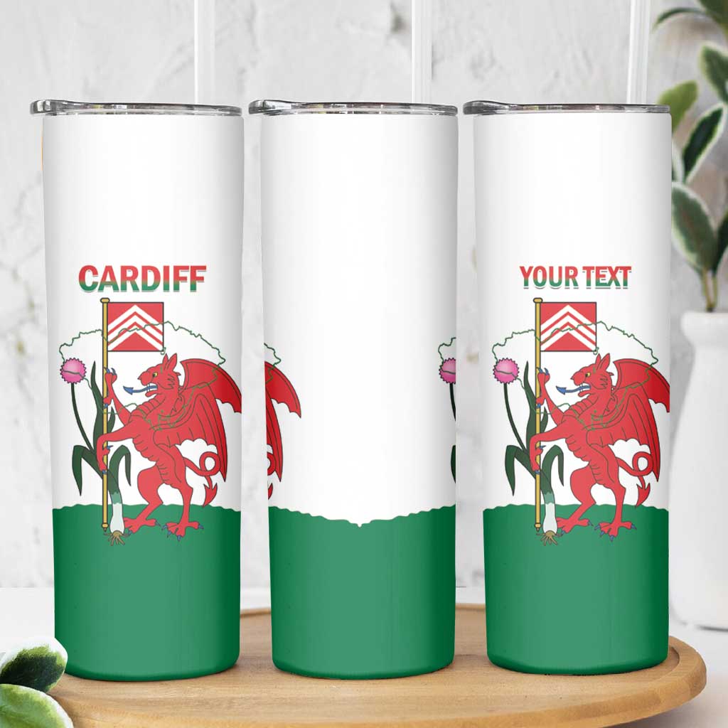 Personalised Wales Cardiff Capital Skinny Tumbler Welsh Dragon Glamorgan Flag Style - Wonder Print Shop