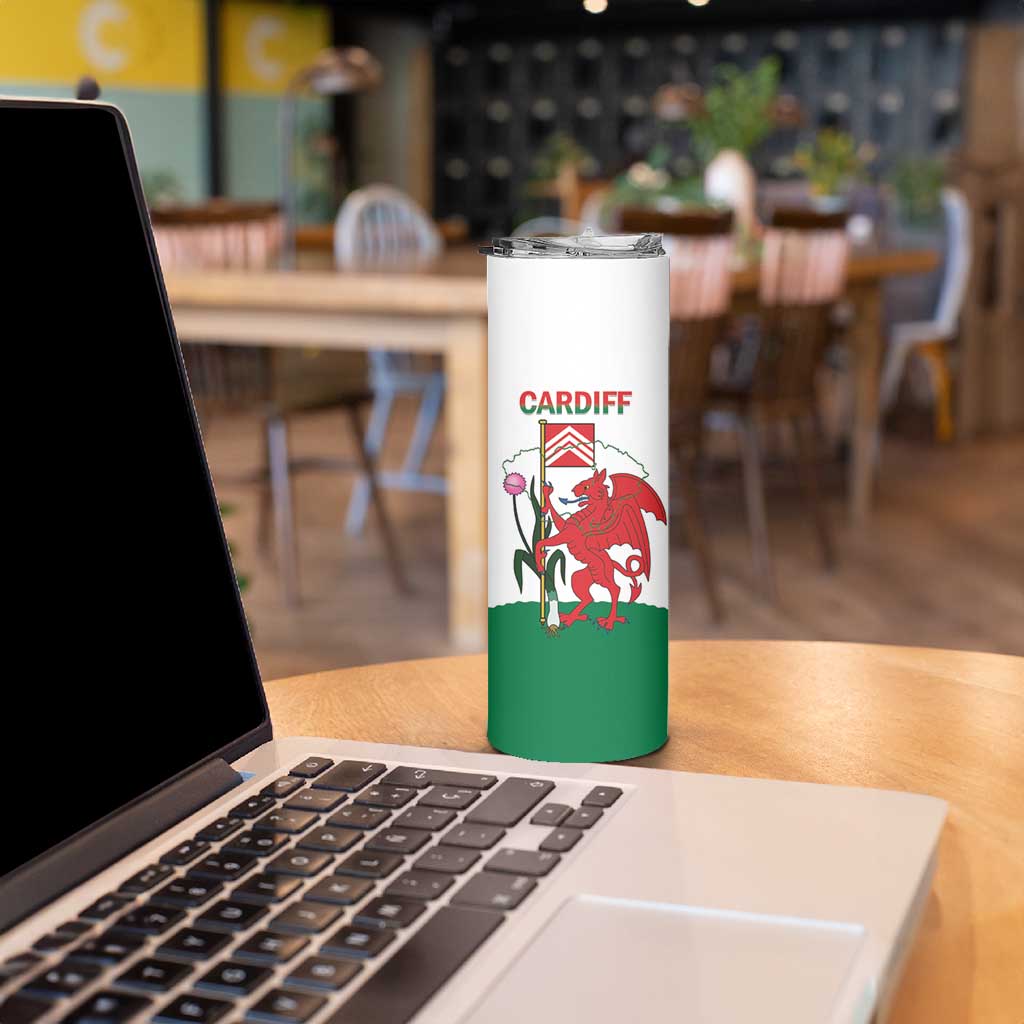 Personalised Wales Cardiff Capital Skinny Tumbler Welsh Dragon Glamorgan Flag Style - Wonder Print Shop