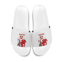 Personalised Wales Cardiff Capital Slide Sandals Welsh Dragon Glamorgan Flag Style - Wonder Print Shop