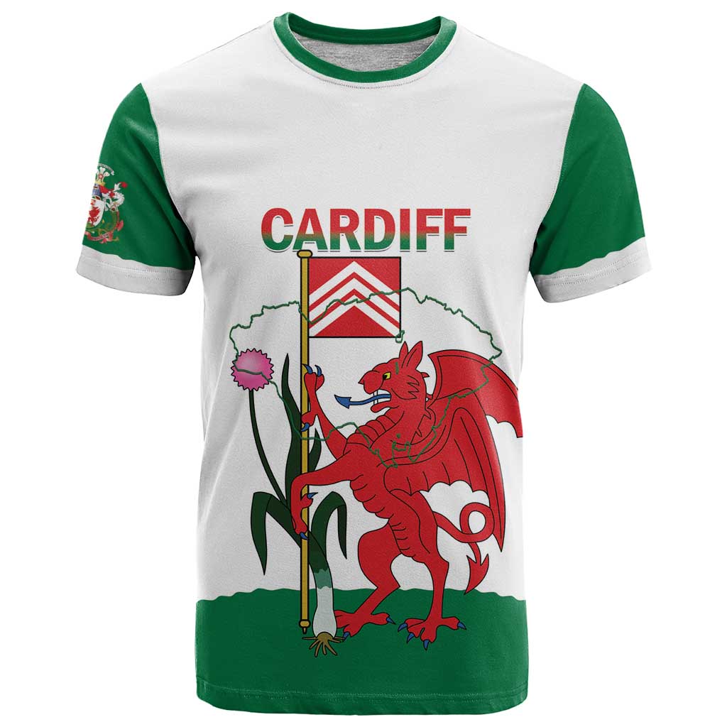Personalised Wales Cardiff Capital T Shirt Welsh Dragon Glamorgan Flag Style - Wonder Print Shop
