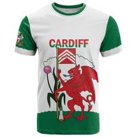Personalised Wales Cardiff Capital T Shirt Welsh Dragon Glamorgan Flag Style - Wonder Print Shop