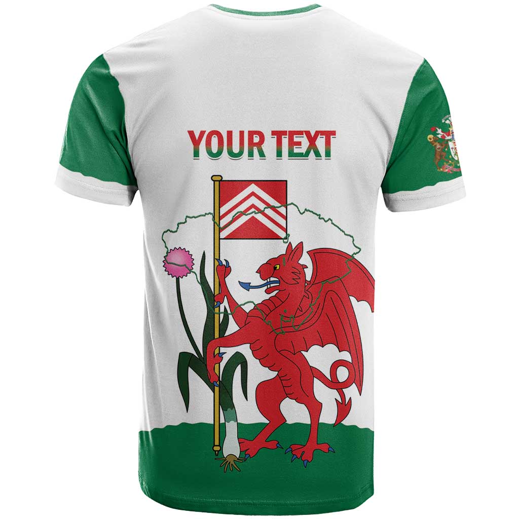 Personalised Wales Cardiff Capital T Shirt Welsh Dragon Glamorgan Flag Style - Wonder Print Shop