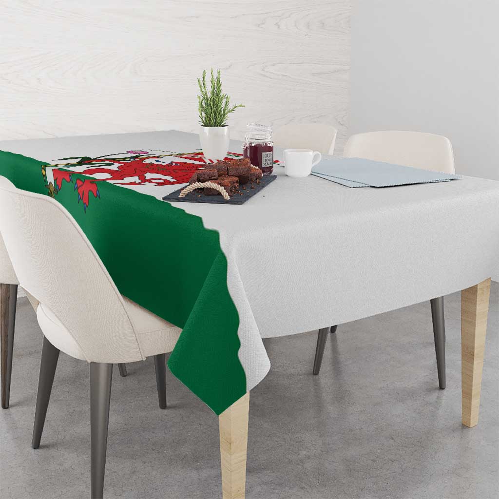 Personalised Wales Cardiff Capital Tablecloth Welsh Dragon Glamorgan Flag Style - Wonder Print Shop