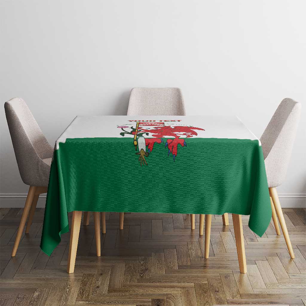 Personalised Wales Cardiff Capital Tablecloth Welsh Dragon Glamorgan Flag Style - Wonder Print Shop