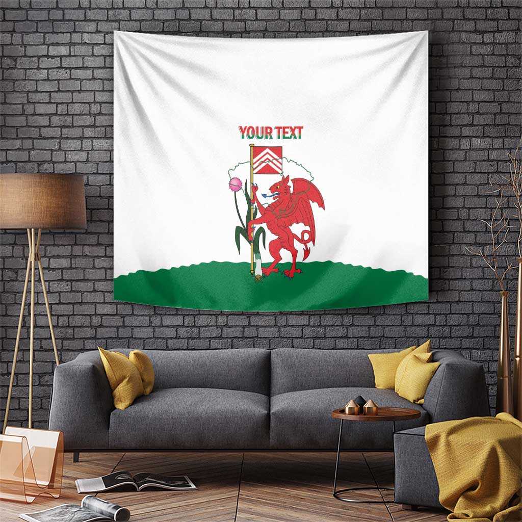 Personalised Wales Cardiff Capital Tapestry Welsh Dragon Glamorgan Flag Style - Wonder Print Shop