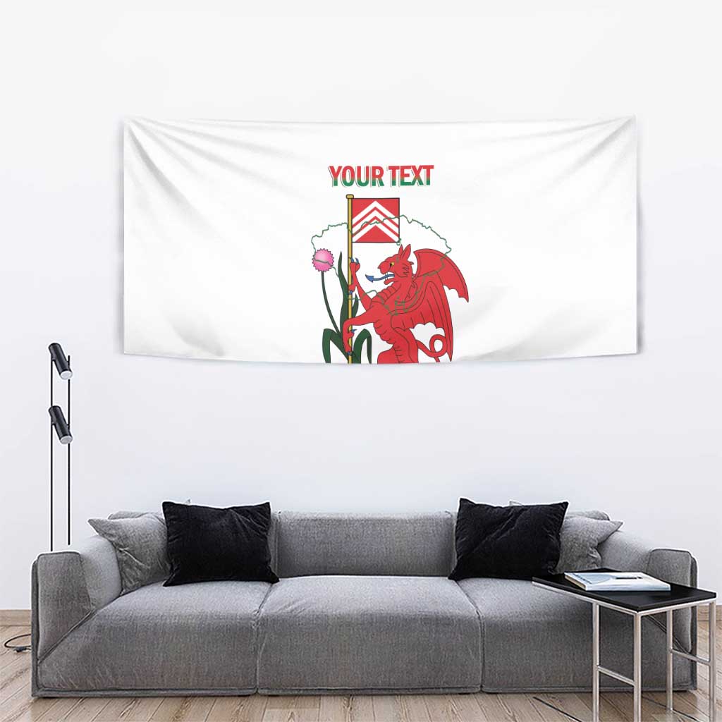 Personalised Wales Cardiff Capital Tapestry Welsh Dragon Glamorgan Flag Style - Wonder Print Shop