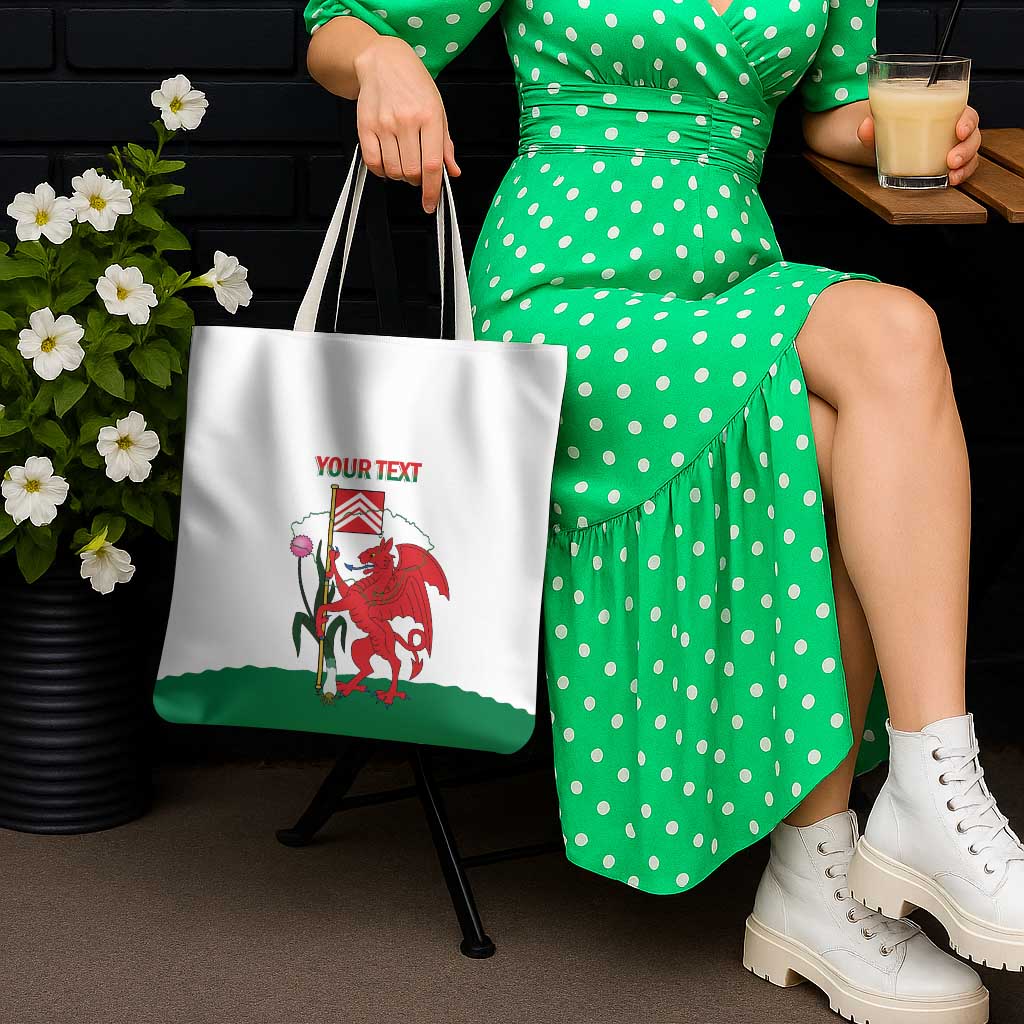 Personalised Wales Cardiff Capital Tote Bag Welsh Dragon Glamorgan Flag Style - Wonder Print Shop