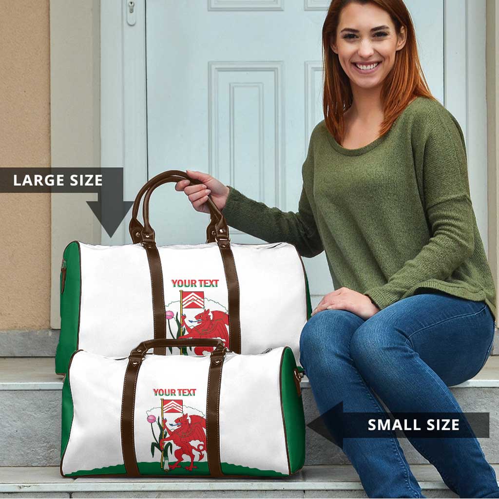 Personalised Wales Cardiff Capital Travel Bag Welsh Dragon Glamorgan Flag Style - Wonder Print Shop