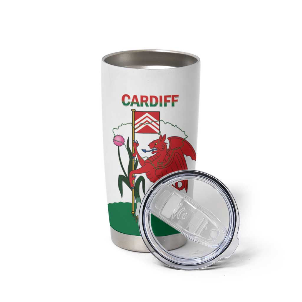 Personalised Wales Cardiff Capital Tumbler Cup Welsh Dragon Glamorgan Flag Style - Wonder Print Shop