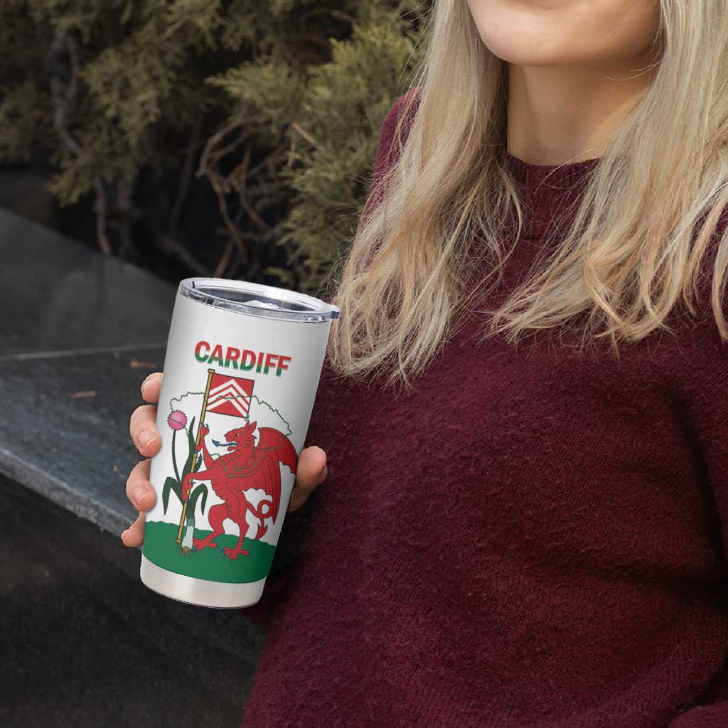 Personalised Wales Cardiff Capital Tumbler Cup Welsh Dragon Glamorgan Flag Style - Wonder Print Shop