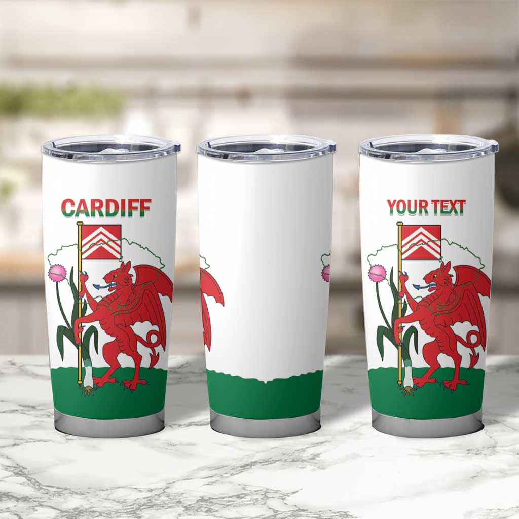 Personalised Wales Cardiff Capital Tumbler Cup Welsh Dragon Glamorgan Flag Style - Wonder Print Shop