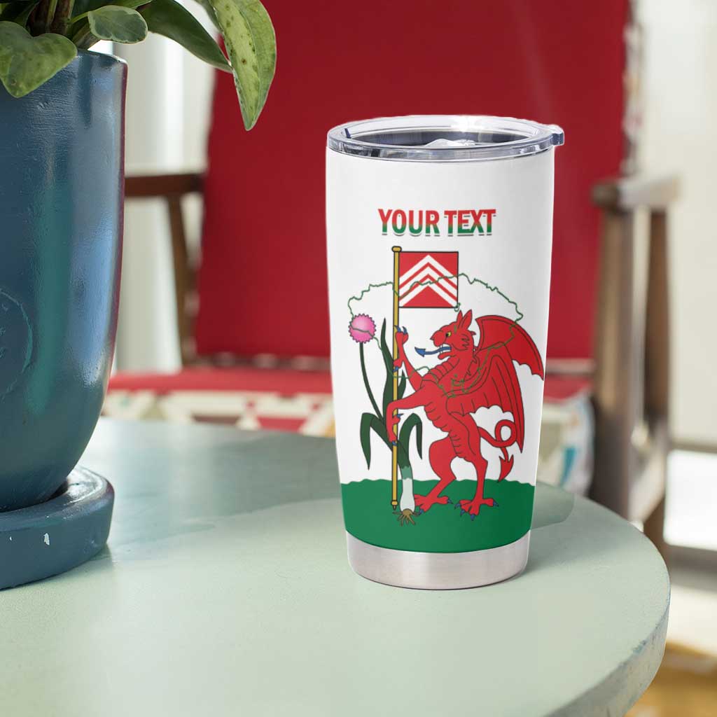 Personalised Wales Cardiff Capital Tumbler Cup Welsh Dragon Glamorgan Flag Style - Wonder Print Shop