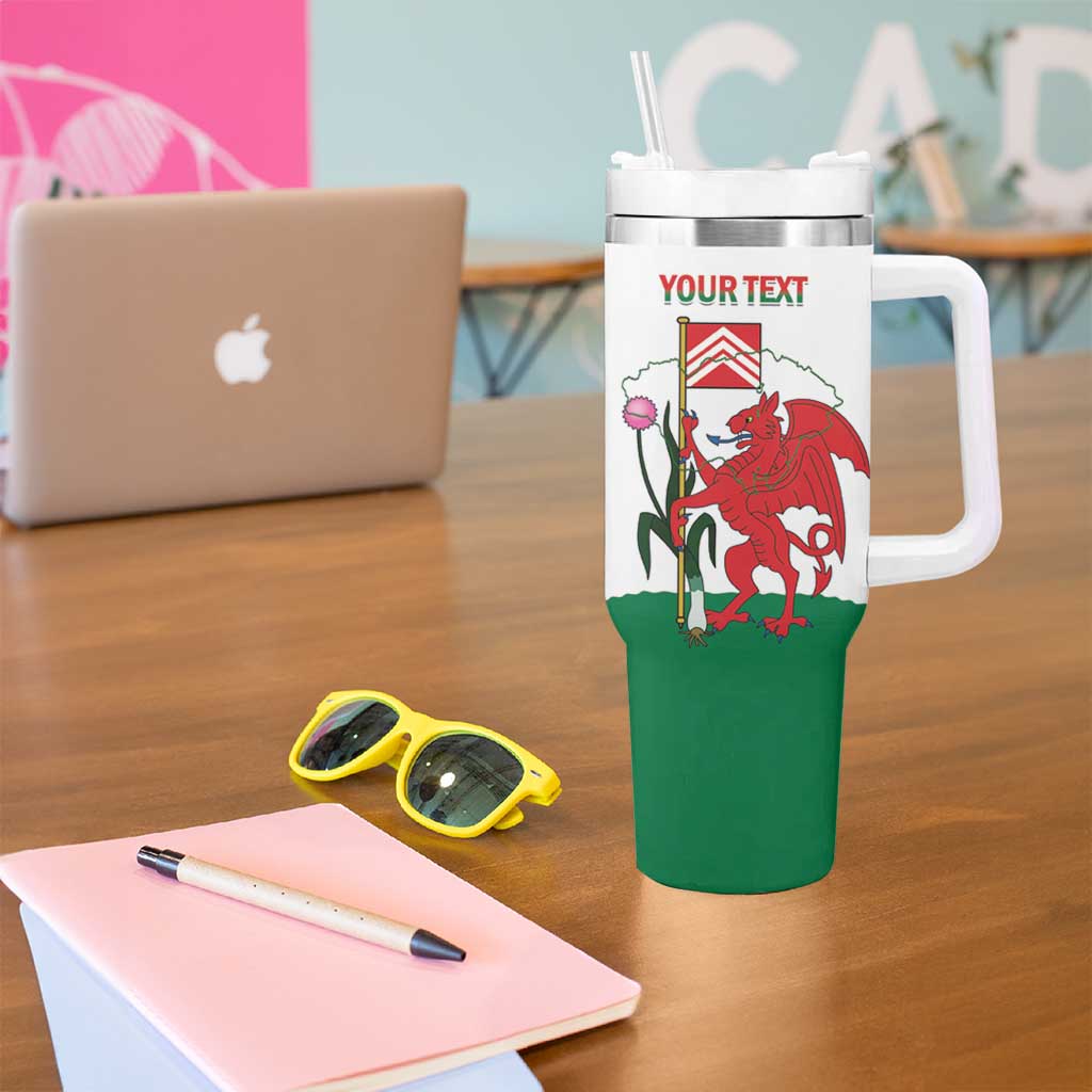 Personalised Wales Cardiff Capital Tumbler With Handle Welsh Dragon Glamorgan Flag Style - Wonder Print Shop