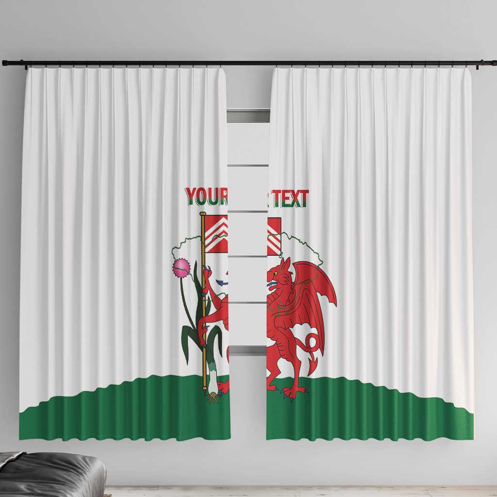 Personalised Wales Cardiff Capital Window Curtain Welsh Dragon Glamorgan Flag Style - Wonder Print Shop