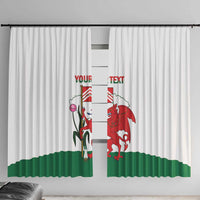Personalised Wales Cardiff Capital Window Curtain Welsh Dragon Glamorgan Flag Style - Wonder Print Shop