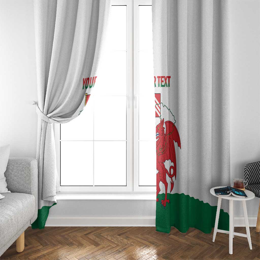 Personalised Wales Cardiff Capital Window Curtain Welsh Dragon Glamorgan Flag Style - Wonder Print Shop
