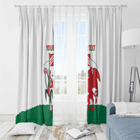 Personalised Wales Cardiff Capital Window Curtain Welsh Dragon Glamorgan Flag Style - Wonder Print Shop