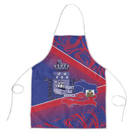 Port-au-Prince Afro-Haitians Apron Ayiti Map Pòtoprens Flag Color - Wonder Print Shop