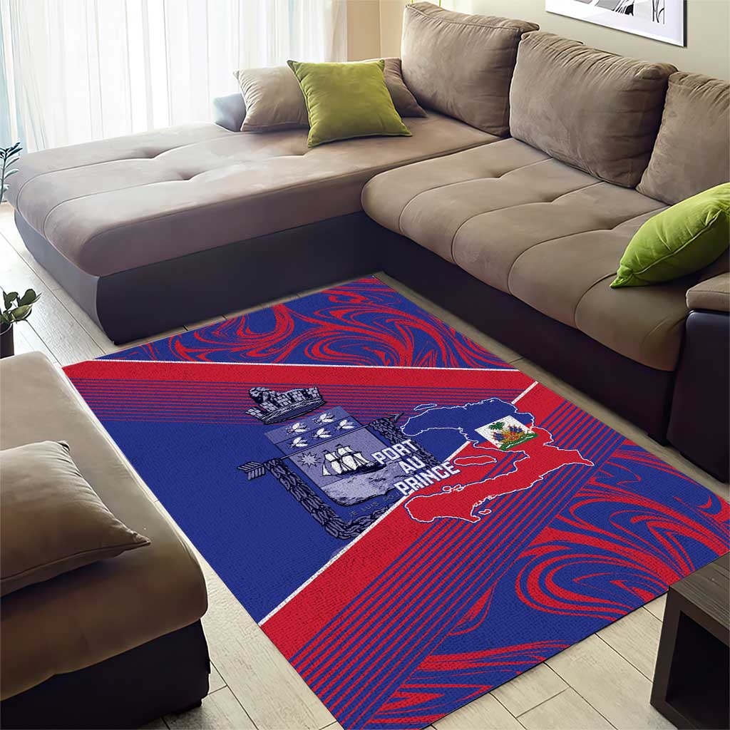 Port-au-Prince Afro-Haitians Area Rug Ayiti Map Pòtoprens Flag Color - Wonder Print Shop