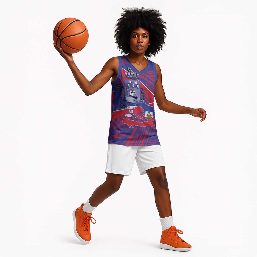 Port-au-Prince Afro-Haitians Basketball Jersey Ayiti Map Pòtoprens Flag Color - Wonder Print Shop