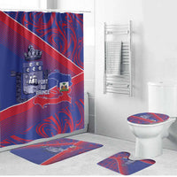 Port-au-Prince Afro-Haitians Bathroom Set Ayiti Map Pòtoprens Flag Color - Wonder Print Shop