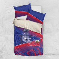 Port-au-Prince Afro-Haitians Bedding Set Ayiti Map Pòtoprens Flag Color - Wonder Print Shop