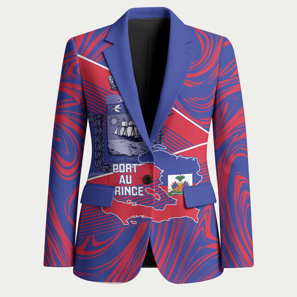 Port-au-Prince Afro-Haitians Blazer Ayiti Map Pòtoprens Flag Color - Wonder Print Shop