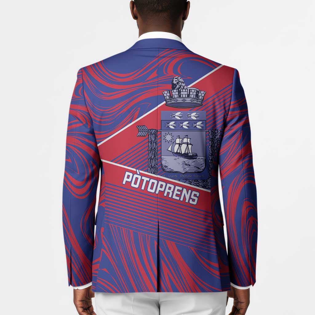 Port-au-Prince Afro-Haitians Blazer Ayiti Map Pòtoprens Flag Color - Wonder Print Shop