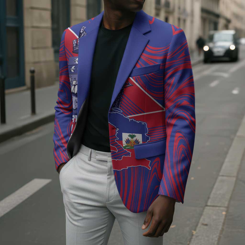 Port-au-Prince Afro-Haitians Blazer Ayiti Map Pòtoprens Flag Color - Wonder Print Shop