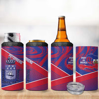 Port-au-Prince Afro-Haitians 4 in 1 Can Cooler Tumbler Ayiti Map Pòtoprens Flag Color - Wonder Print Shop