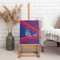 Port-au-Prince Afro-Haitians Canvas Wall Art Ayiti Map Pòtoprens Flag Color - Wonder Print Shop