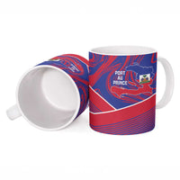 Port-au-Prince Afro-Haitians Ceramic Mug Ayiti Map Pòtoprens Flag Color - Wonder Print Shop