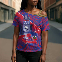 Port-au-Prince Afro-Haitians Cross Shoulder Shirt Ayiti Map Pòtoprens Flag Color - Wonder Print Shop