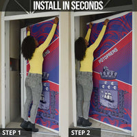 Port-au-Prince Afro-Haitians Door Cover Ayiti Map Pòtoprens Flag Color - Wonder Print Shop